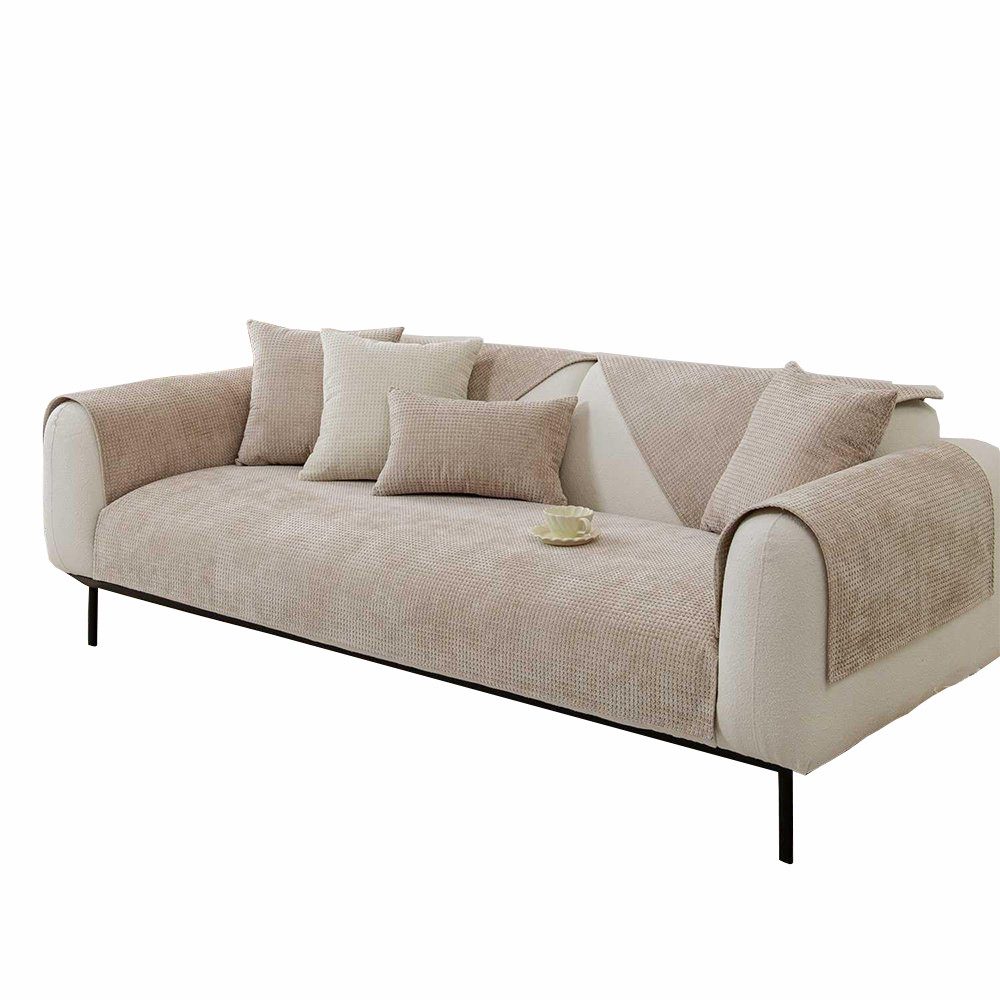 Coonoor Sofahusse Hussen-Set Sofa Abdeckung Kissen Chenille-Sofabezug für 1 günstig online kaufen