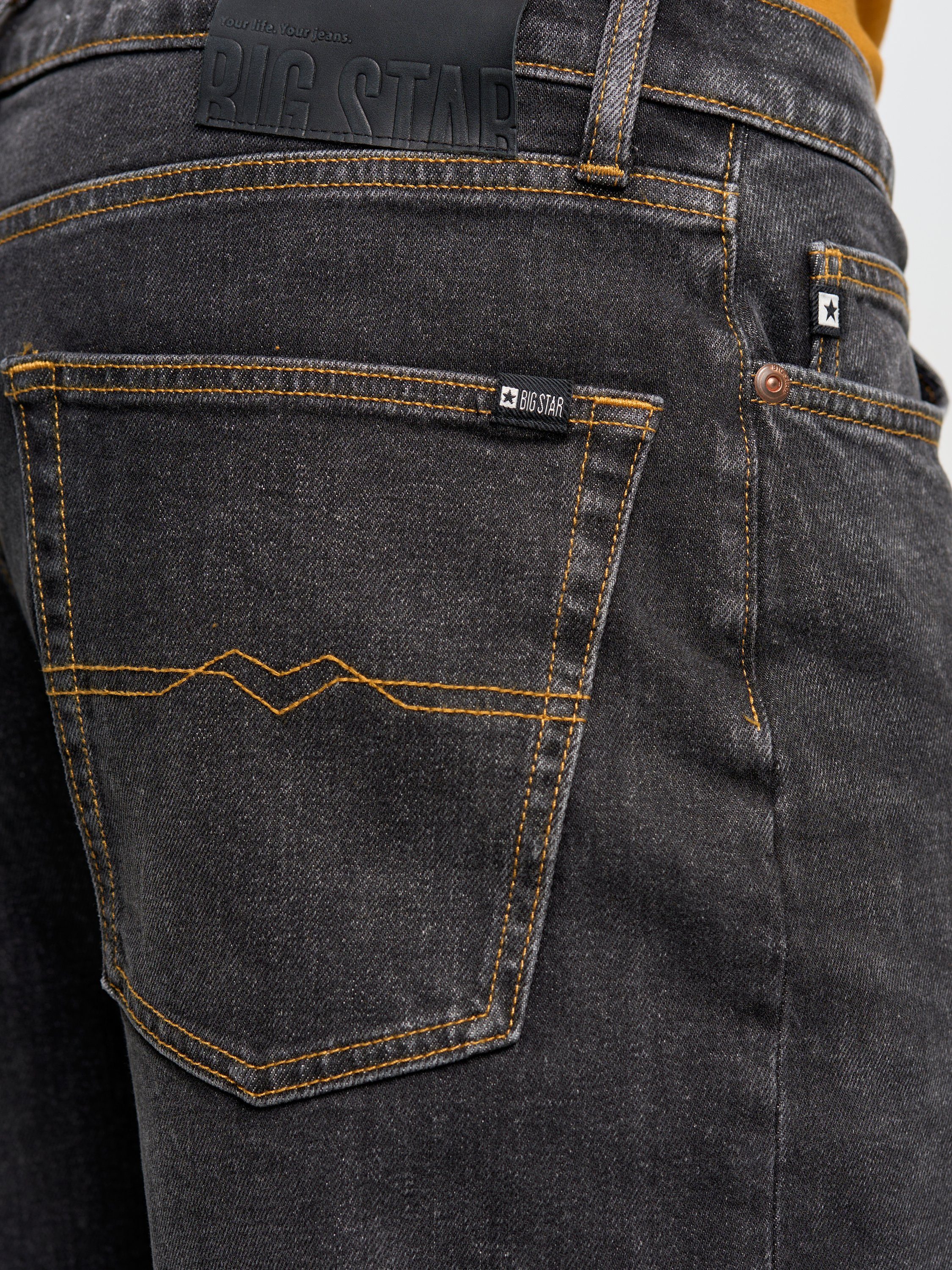 GRAU (1-tlg) BIG ISAAC Loose-fit-Jeans STAR