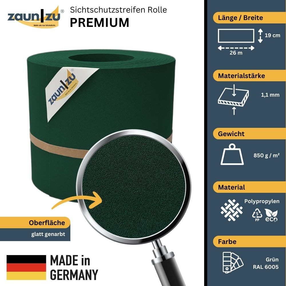 zaunzu Sichtschutzstreifen Premium für Doppelstabmatten Zaunblende günstig online kaufen