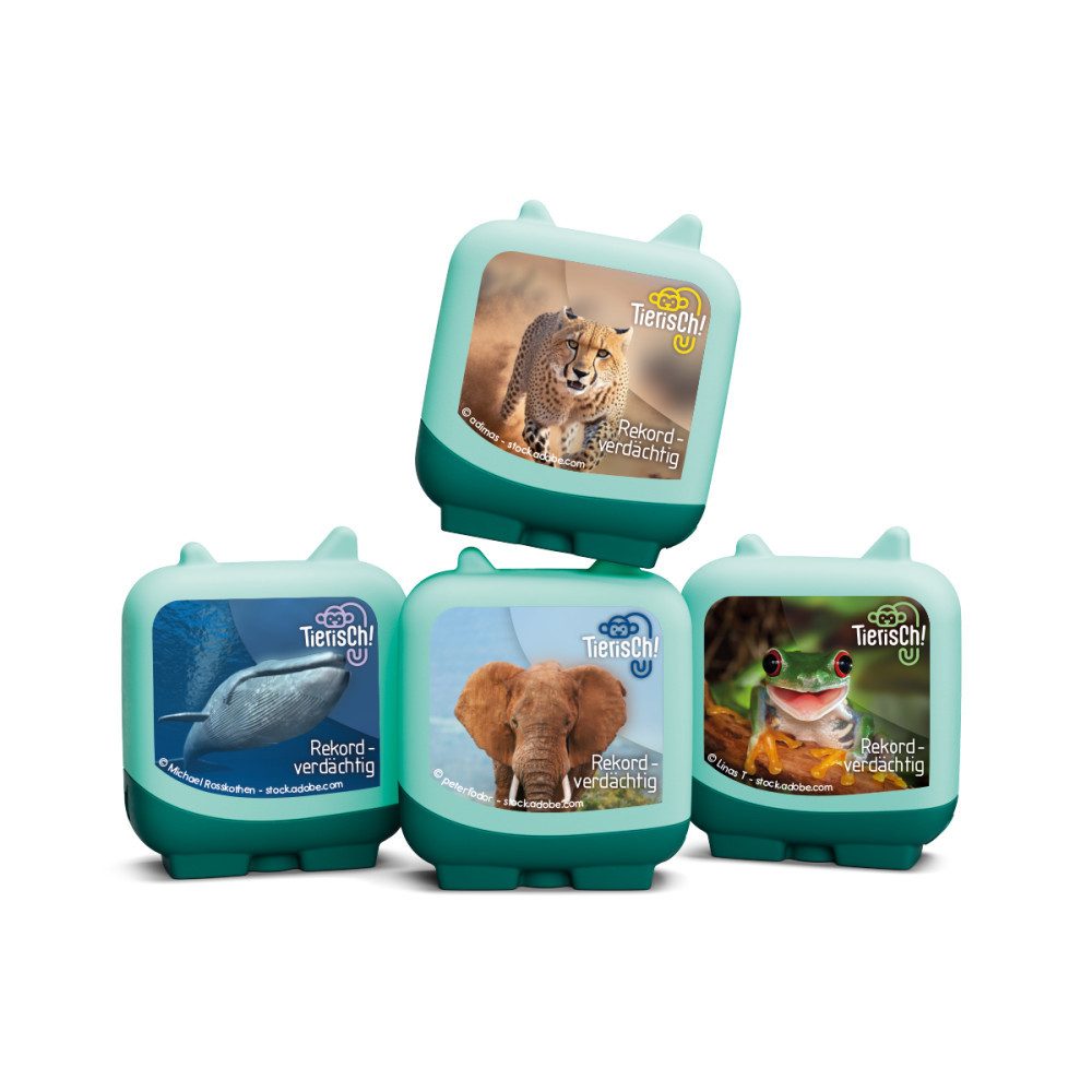 tonies Hörspielfigur Clever Tonies 4er Set "Tierisch! Rekordverdächtig" für Kinder ab 5