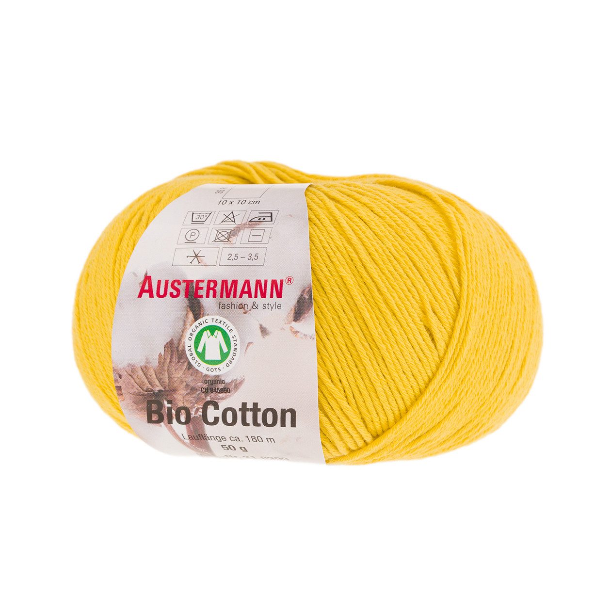 Austermann Garn Bio Cotton Effektgarn, 180,00 m, leichte angenehme Qualität