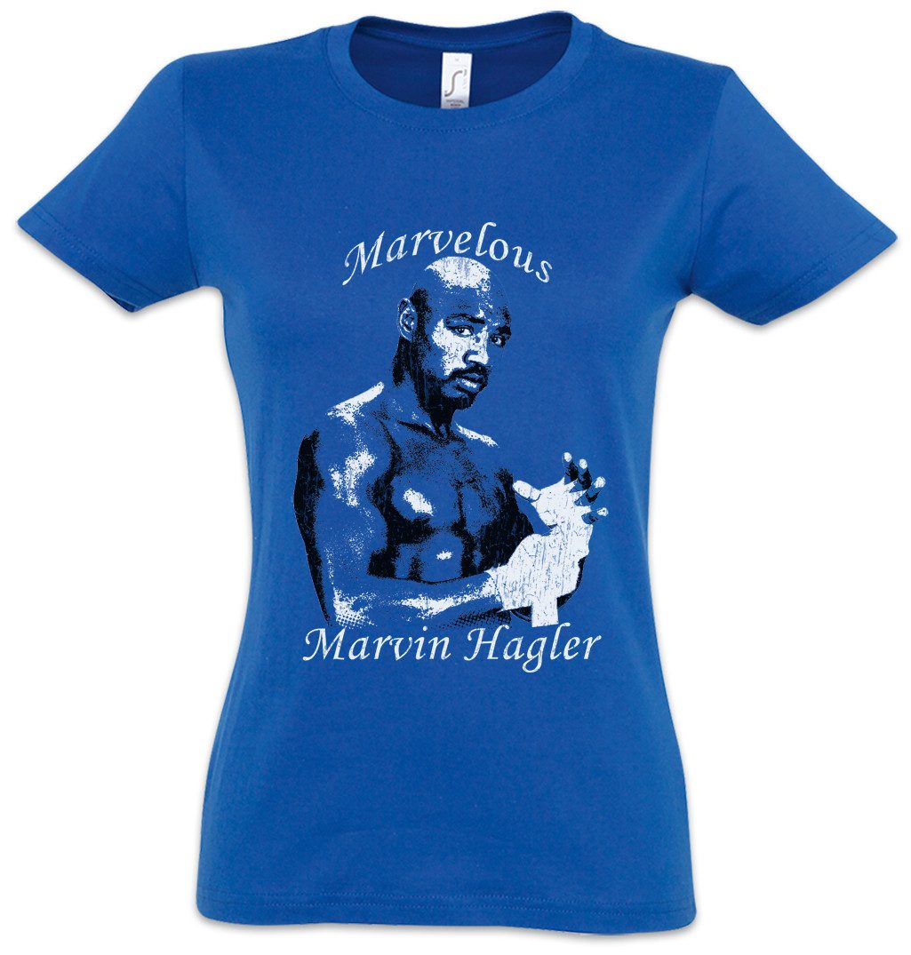 Urban Backwoods Print-Shirt Marvelous Marvin Damen T-ShirtBoxen Boxer Boxing Hagler Sport Ikone (1-tlg) Icon Club Box Verein