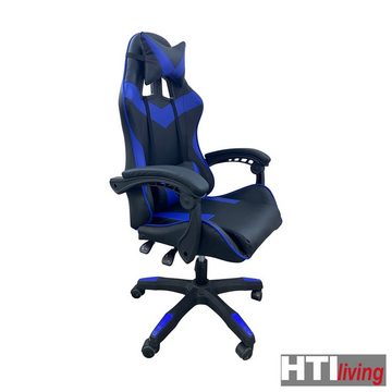 HTI-Living Schreibtischstuhl Schreibtischstuhl Krit Schwarz-Blau (Stück, 1 St), höhenverstellbarer Drehstuhl