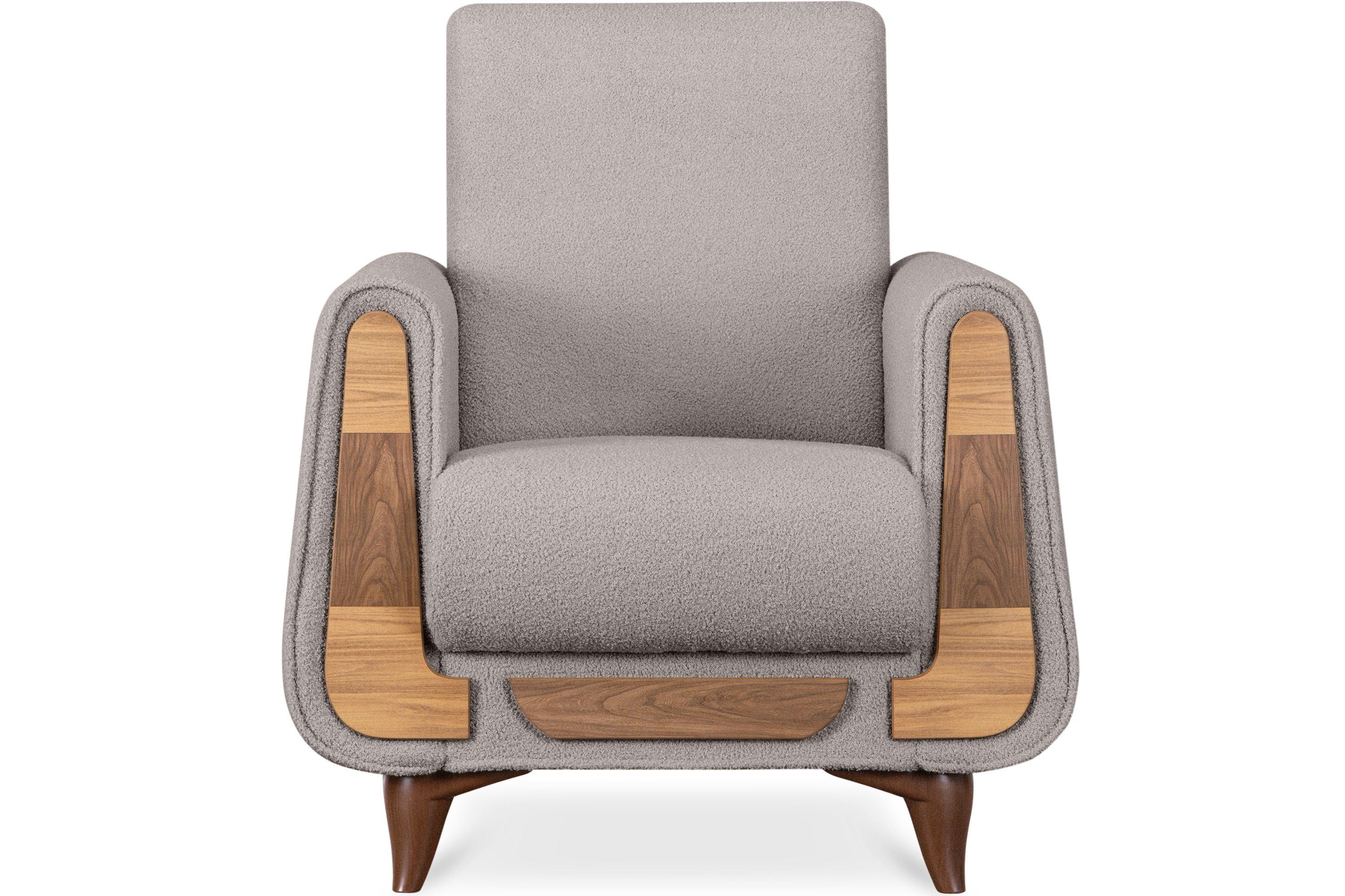 Konsimo Sessel | grau Armlehnen Sessel mit grau GUSTAVO Komfortabler