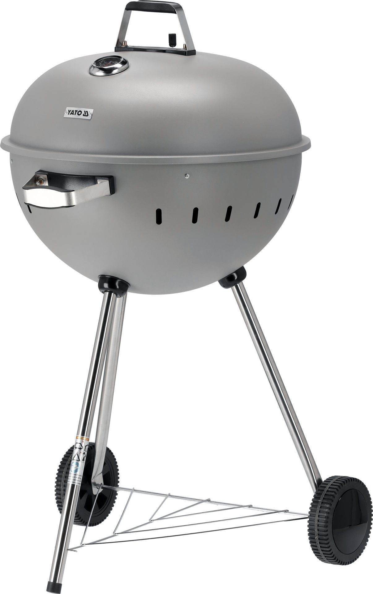 TRIZERATOP Holzkohlegrill Runder Holzkohlegrill, Kugelgrill 54cm mit Thermometer, grau, Runder Holzkohlegrill, Kugelgrill 54cm mit Thermometer, grau, Runder Holzkohlegrill, Kugelgrill 54cm mit Thermometer, grau