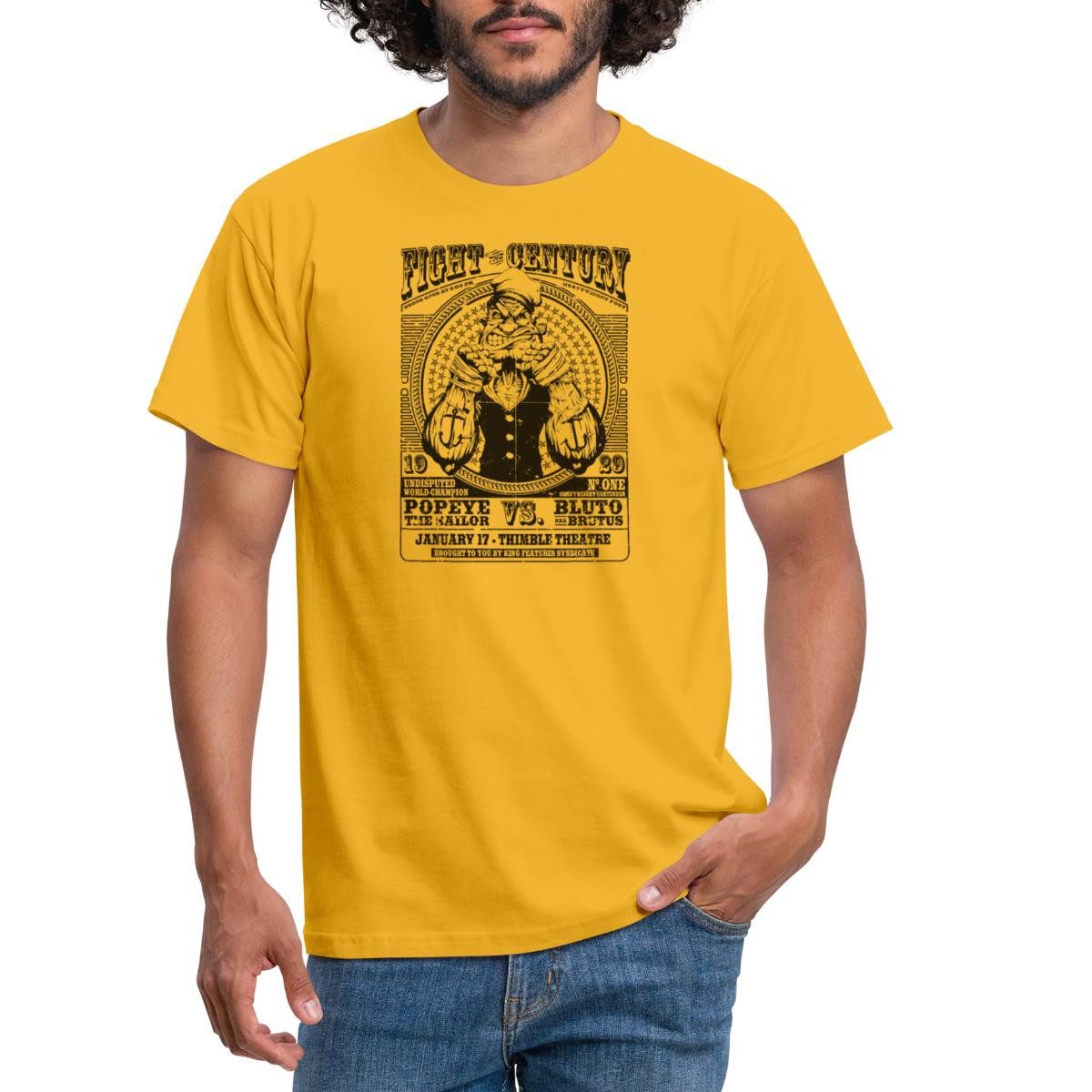 Spreadshirt T-Shirt Popeye Kampf Des Jahrhunderts Poster Männer T-Shirt (1-tlg)