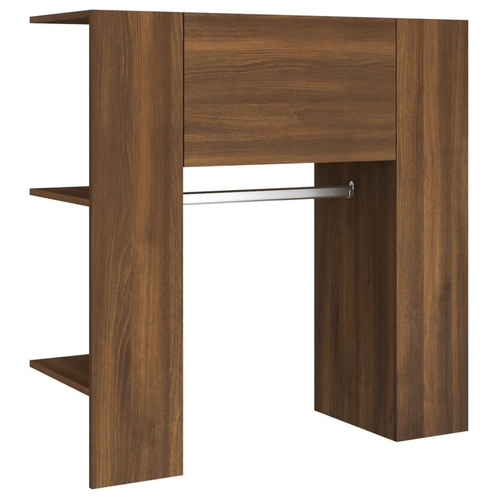 Flurschrank (1-St) Eiche Braun Fächerschrank vidaXL cm Braune Eichen-Optik Holzwerkstoff 97,5x37x99