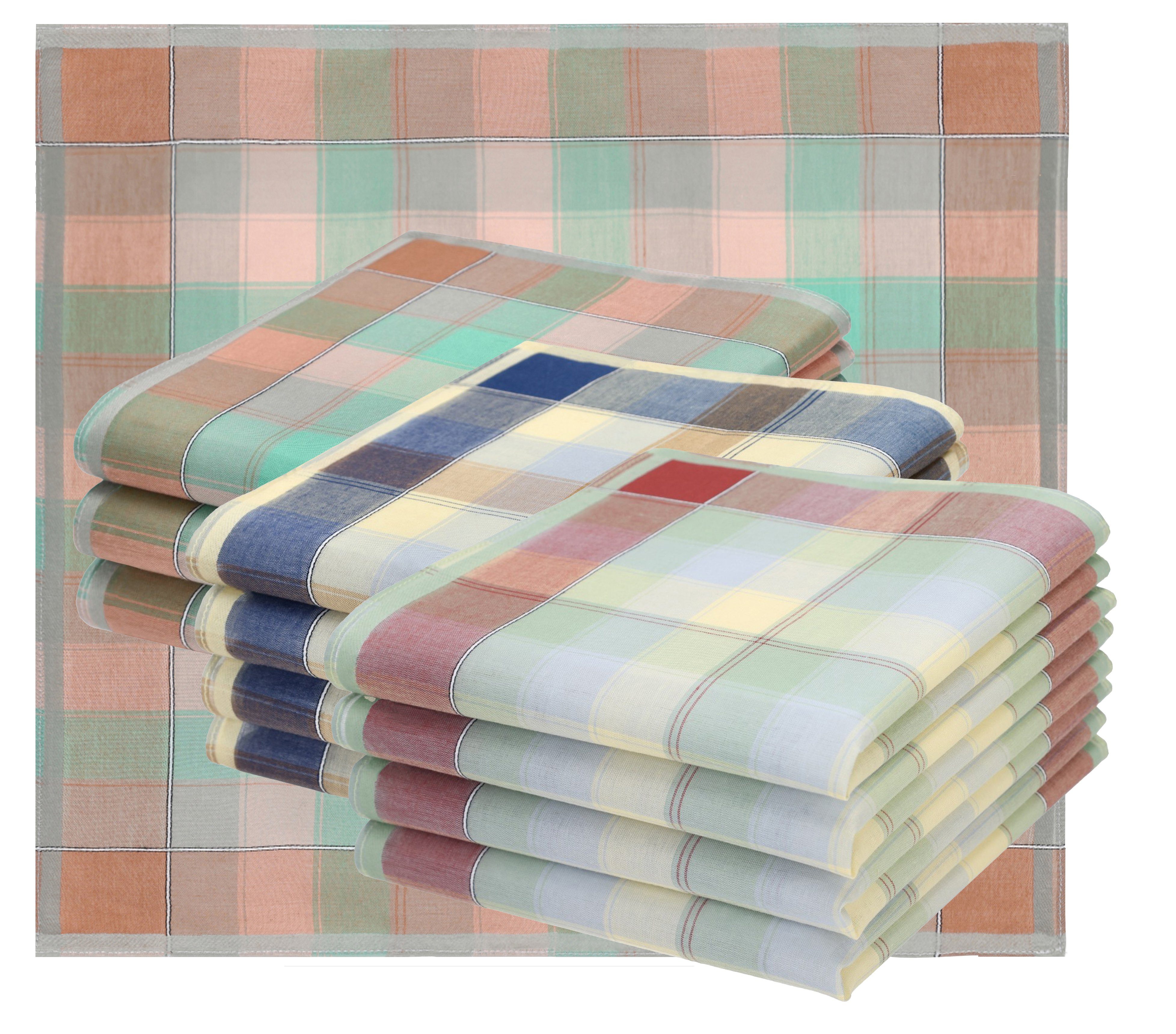 Taschentuch 12 Stück Damen Stoff Taschentücher Paloma III Größe 30x30 cm