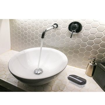 K-Pro Nagelbürste Handbürste für Gelnägel - Kunststoff, schwarz 4 Stück Set