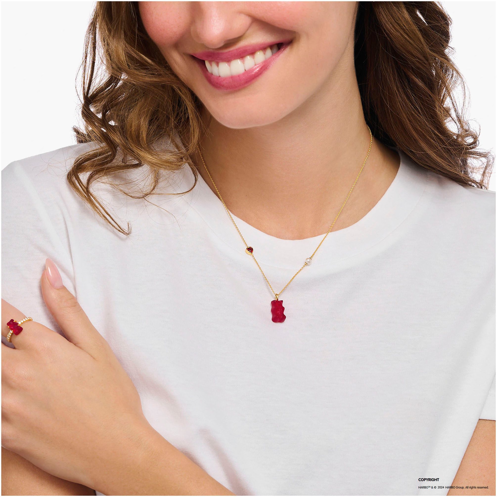 THOMAS SABO Kette mit Anhänger THOMAS SABO x HARIBO Schmuck: Kette mit Gold günstig online kaufen