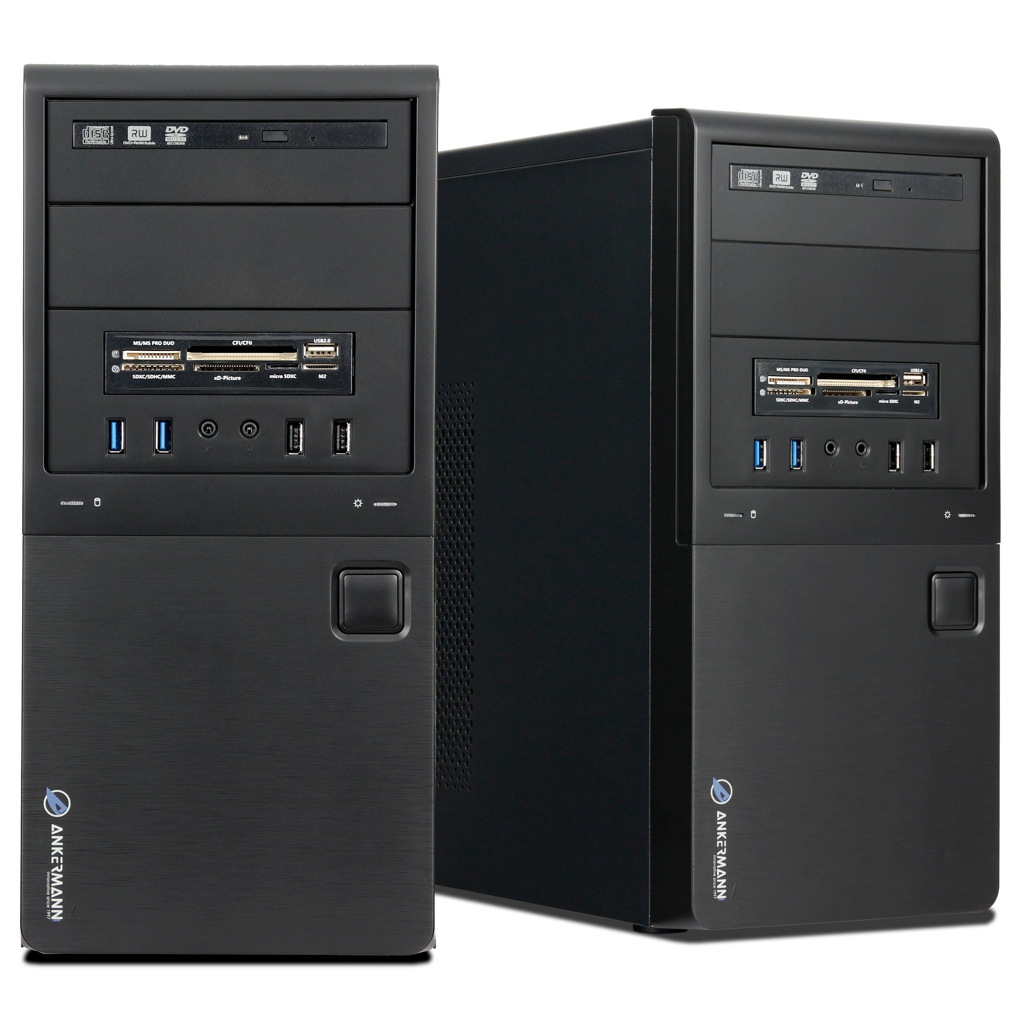 ANKERMANN-PC Smart Office PC (Intel Core i7 7700, Core Onboard Graphics, 16 GB RAM, 480 GB SSD, Luftkühlung)