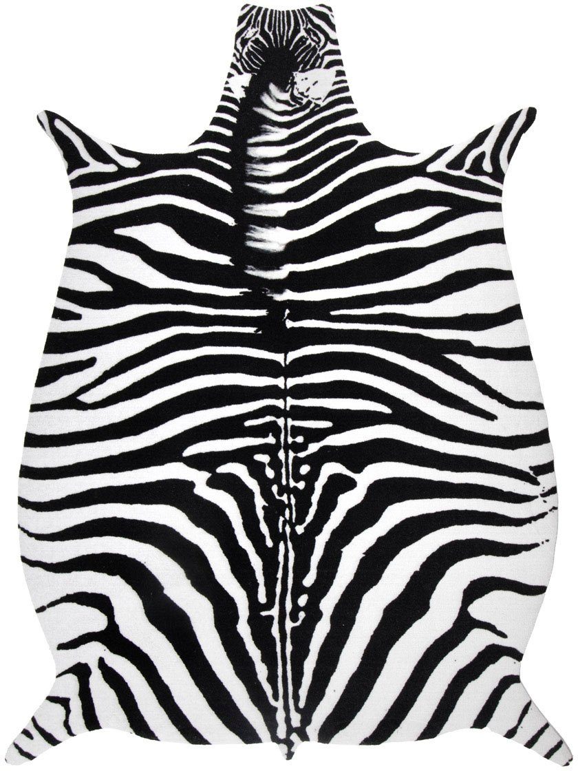 Fellteppich »Zebra Look«, Living Line, fellförmig, Höhe 7 mm, Kunstfell, bedruckt, waschbar, ideal im Wohnzimmer & Schlafzimmer-HomeTrends
