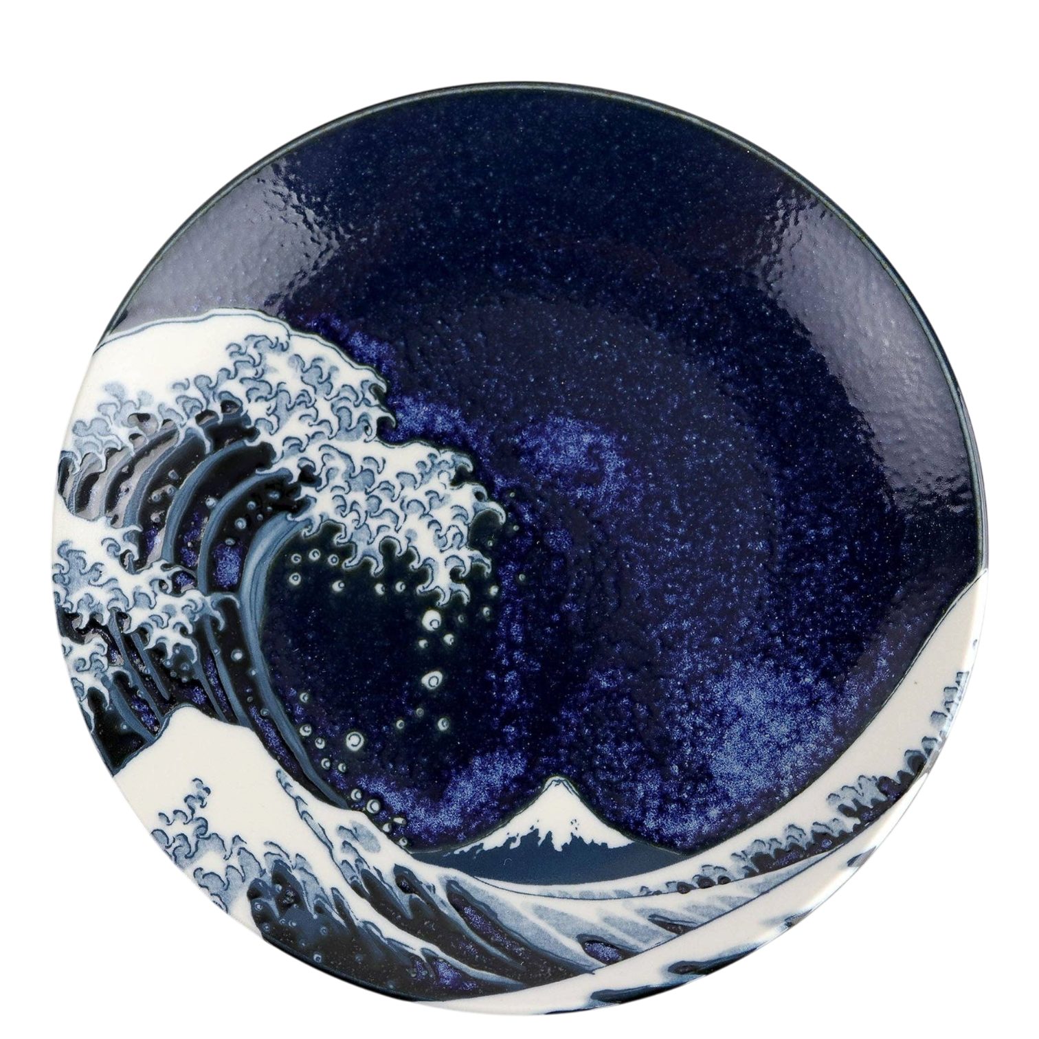 Dark-Desires Frühstücksteller Japanischer Porzellan Teller – „Die große Welle“ klassisch 18,5 cm
