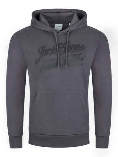 Jack & Jones Kapuzenpullover Herren Hoodie JJEADRIAN Regular Fit Longsleeve Sweatshirt mit Kängurutasche