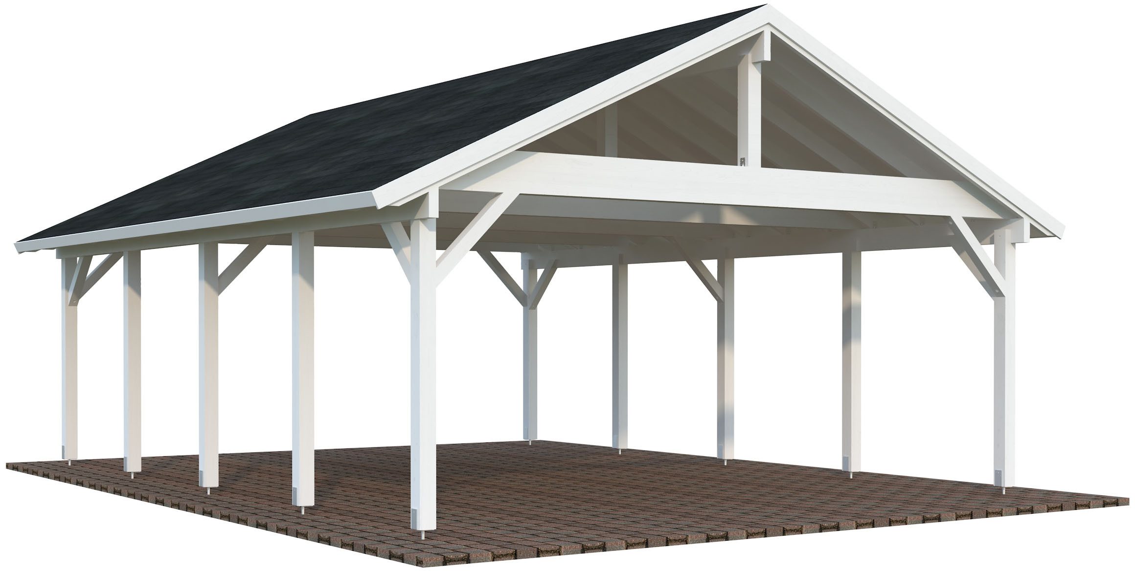 Palmako Doppelcarport Robert, BxT: 640x764 cm, 199 cm Einfahrtshöhe