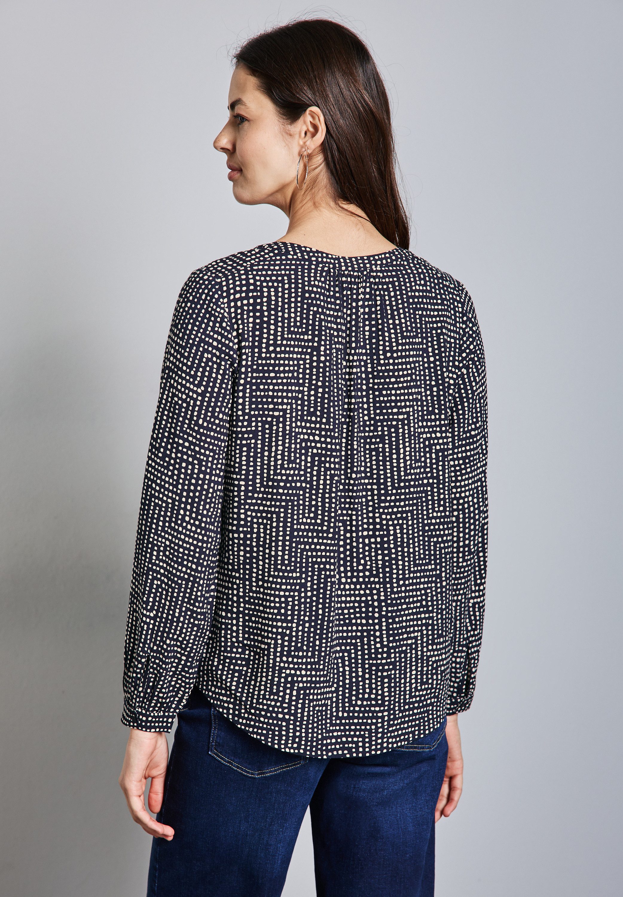 STREET ONE Langarmbluse mit All-Over Print günstig online kaufen