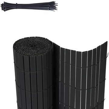 Sekey Balkonsichtschutz 19mm PVC Sichtschutzmatte für Garten und Terrasse, starke Privatsphäre Windschutz, strukturierte Oberfläche, inklusive Kabelbindern
