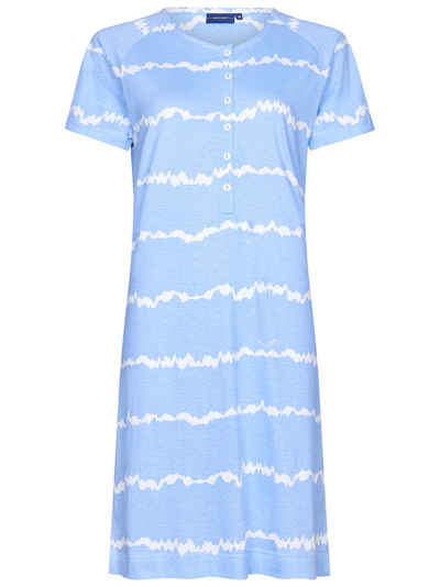Pastunette Nachthemd Damen Schlafshirt mit kurzem Arm (2-tlg) Baumwolle