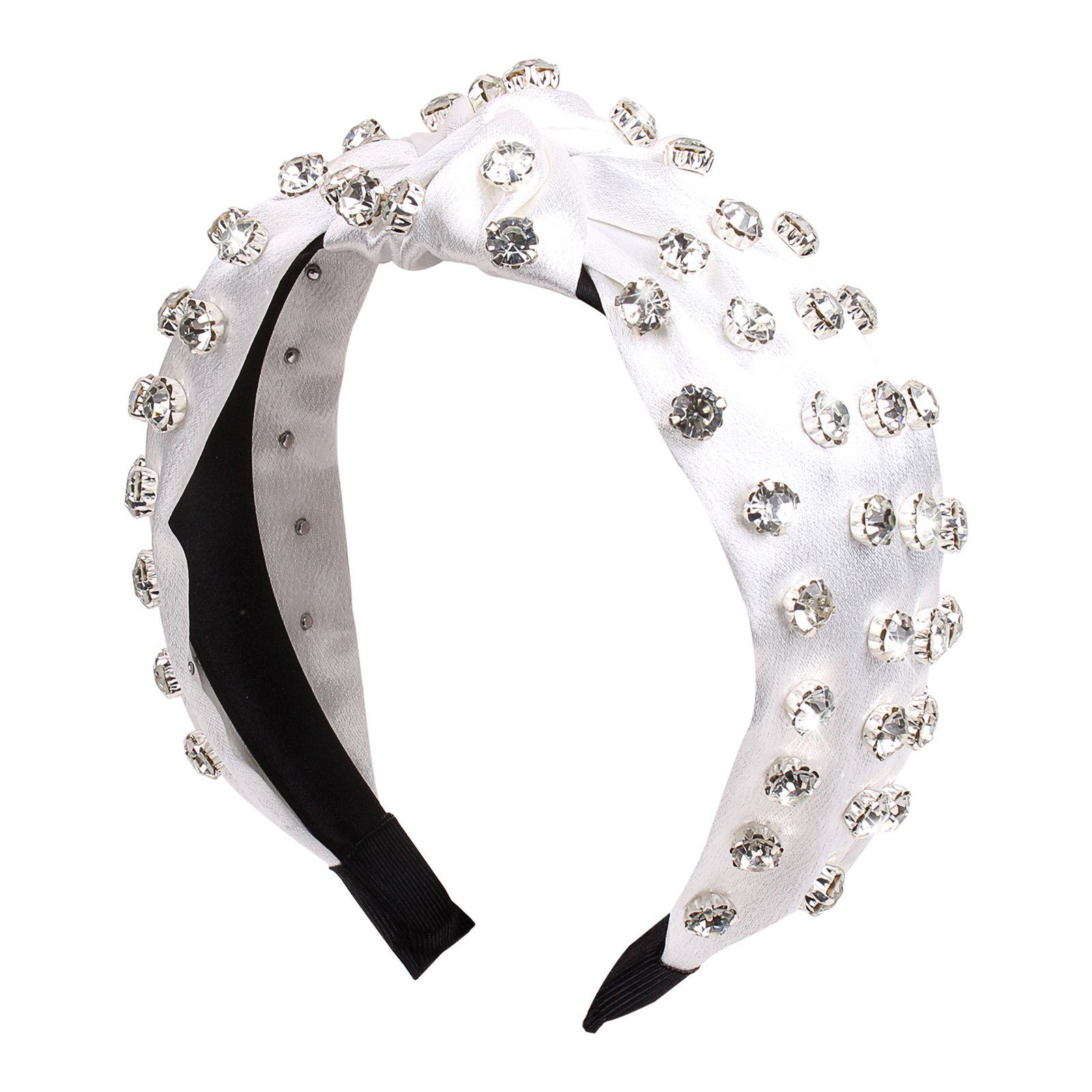 Blusmart Haarspange Mode Strass Weibliche white Haarband Ringförmige Modische Süße Haarband