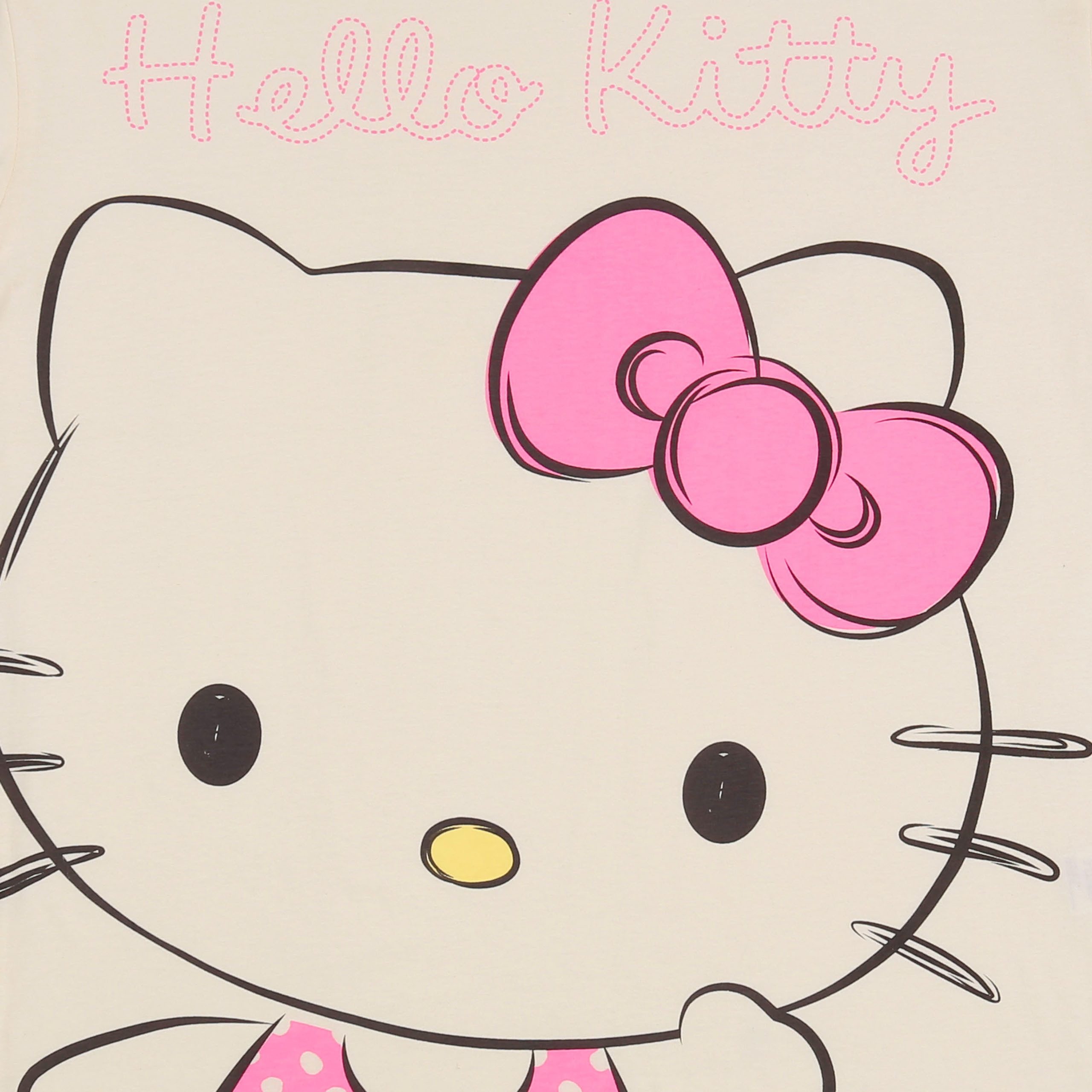 Hello Kitty Schlafanzug Hello Kitty Damen-Baumwollpyjama, 2-teilig, Kurzarm & lange Hose