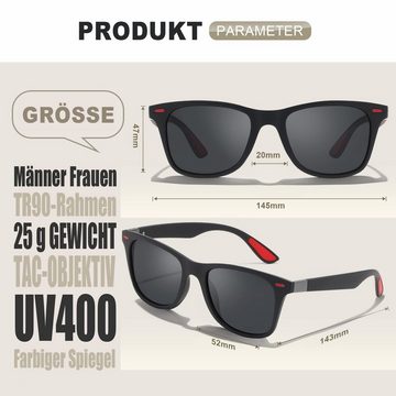 Opspring Sonnenbrille Polarisierte-Eckig UV400-Schutz Polarisiert Fahrradbrille Sunglasses