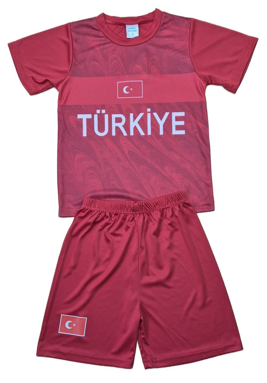 Fashion Boy Fußballtrikot Fußball Fan Set Türkei Trikot + Shorts, JStur (Set)