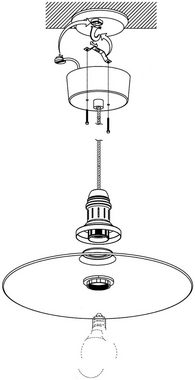 EGLO Pendelleuchte STOCKBURY, ohne Leuchtmittel, Hängeleuchte, Hängelampe