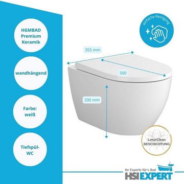 GEBERIT Vorwandelement WC Geberit Spülkasten Bartolo WC spülrandlos, Spar-Set