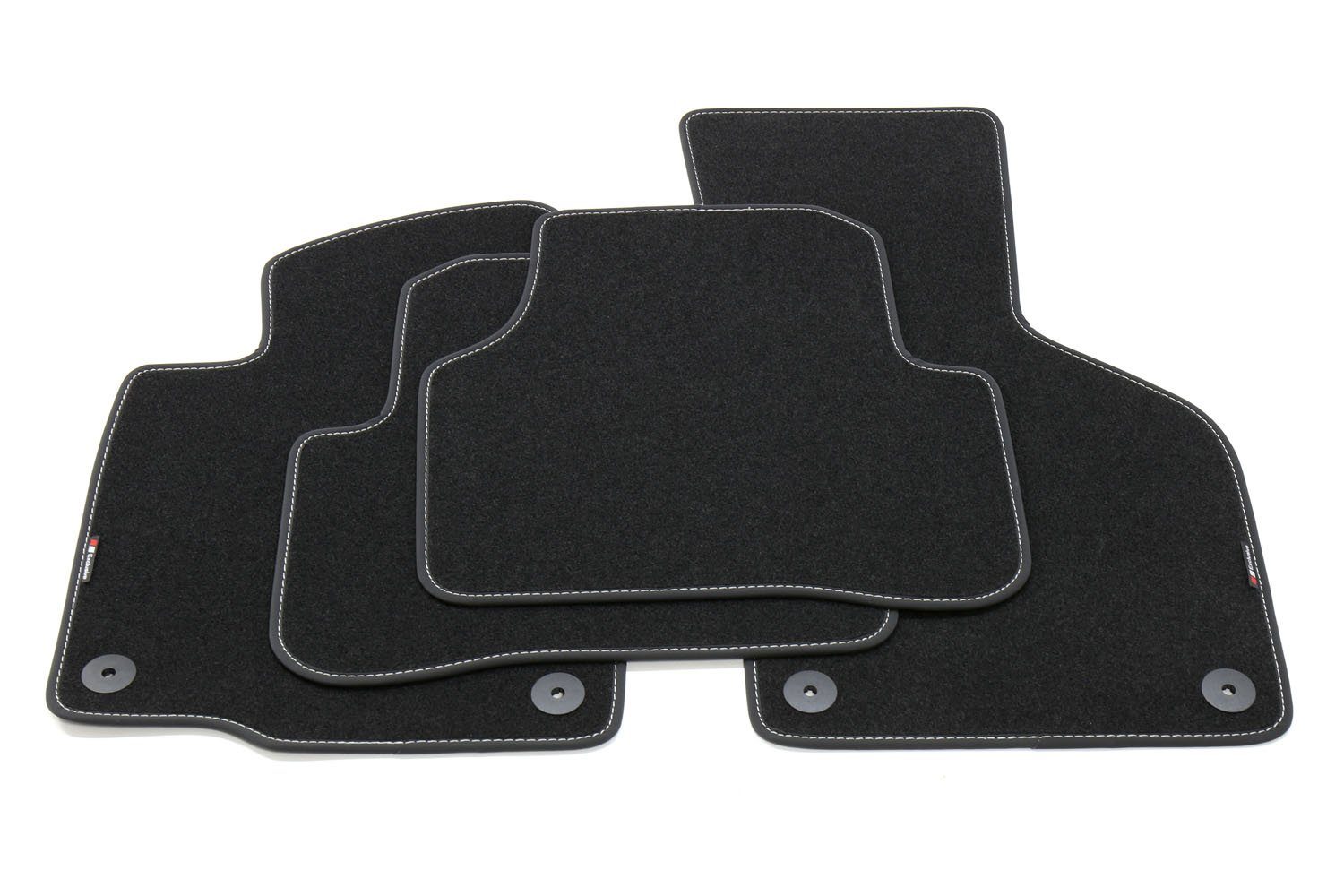teileplus24 3C EF204 2005-2014 VW B7 Passat kompatibel Auto-Fußmatten B6 Velours Fußmatten mit