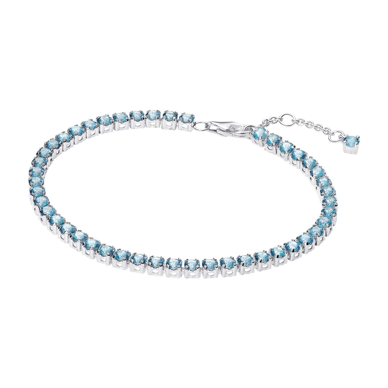 Pandora Tennisarmband Hellblau Silber günstig online kaufen