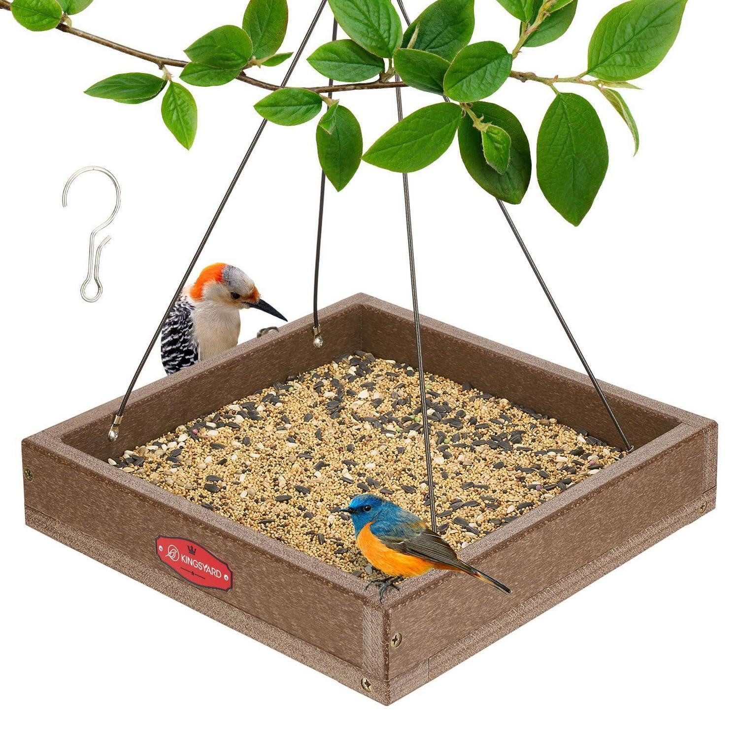 LuxusKollektion Vogelhaus Plattform Vogelfutterhaus für Mehlwürmer Braun