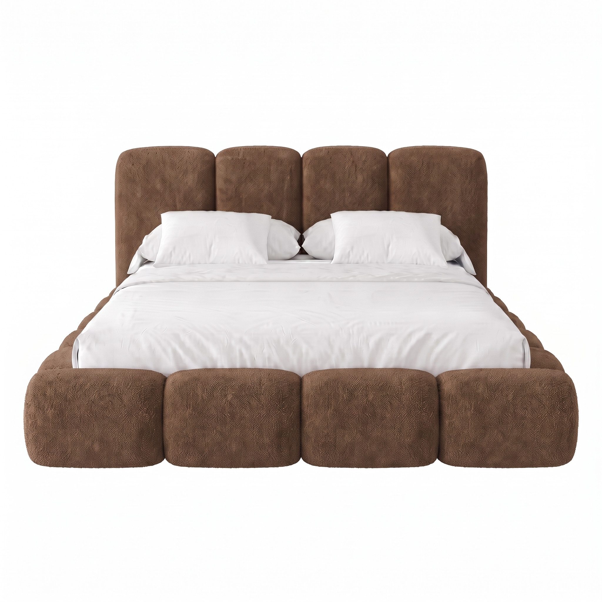 Muffo Polsterbett SUENO MAXI (Doppelbett 140x200 / 160x200 / 180x200 / 200x200 cm), mit Kopfteil Frei Verwendungsstelle, Metalllattenrost – Bild 5 von 5