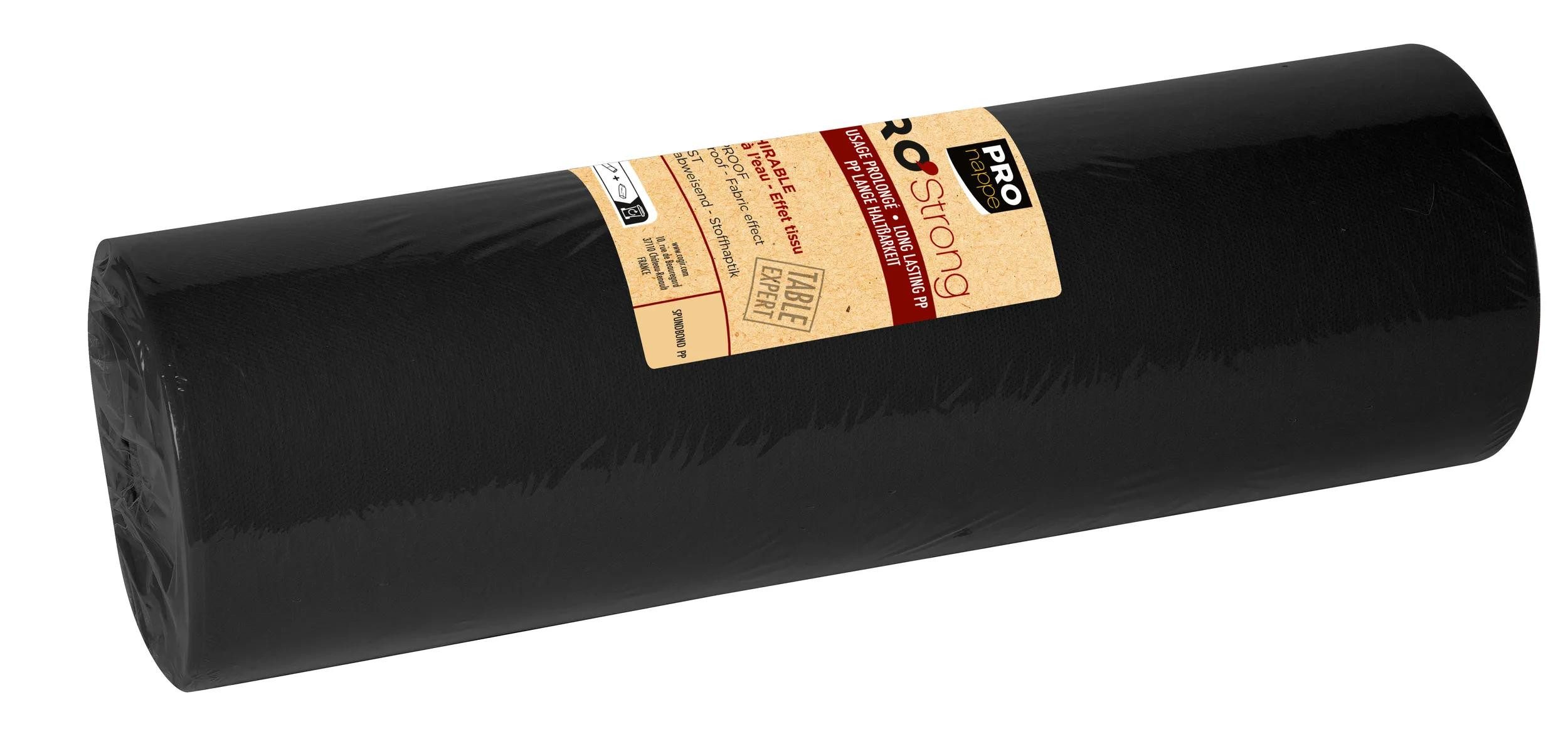 PROnappe Tischband 4x Tischläufer auf Rolle, Spunbond, 48x0,40m Schwarz R734821I, Tête-à-tête spunbond