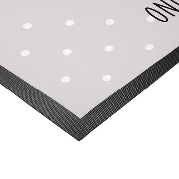 Fußmatte 40 x 60 cm Bär Gitarre - Grau Pastell - Geschenk, Vorleger, Schmutzma, Mr. & Mrs. Panda, Höhe: 0.3 mm, Elegantes Design