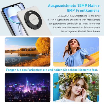 XGODY A54 Dual-SIM Android 10, 4G Quad-Core Smartphone (16,51 cm/6.5 Zoll, 32 GB Speicherplatz, 15 MP Kamera, INCELL-Bildschirm mit 720*1600, MMS, MP3-Player, Gesichts-Erkennung)