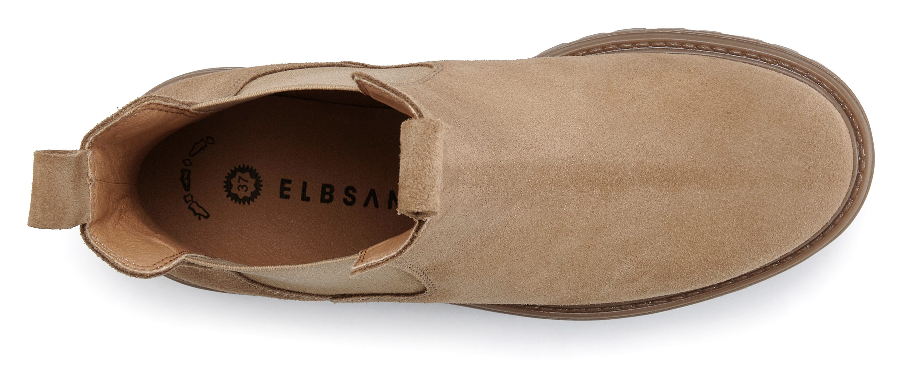 Elbsand Schlupfstiefel, Bikerboots, Sommerstiefelette, Lederstiefelette Stiefelette Chelseaboots aus weichem Leder mit Stretch-Einsätzen