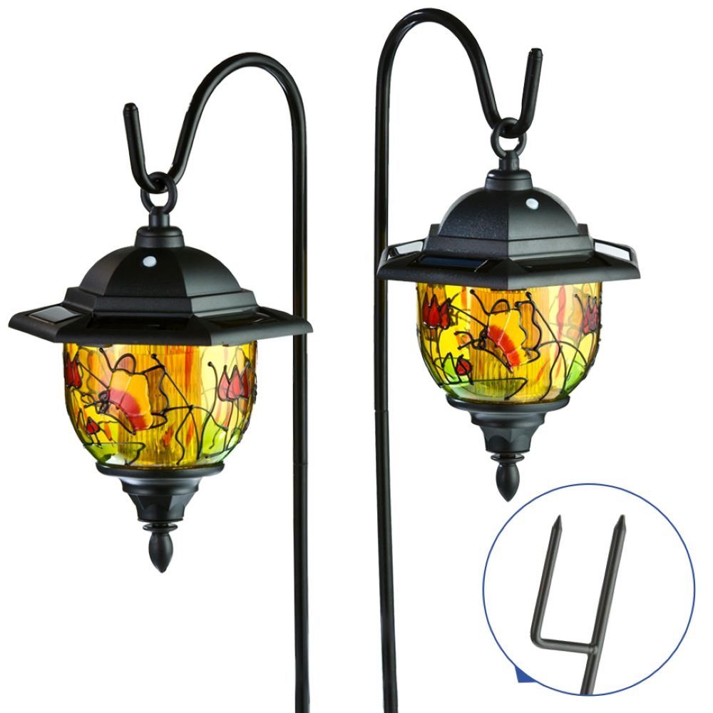 GHZ Matra LED Solarleuchte Hängeleuchte Garten, "Tiffany" mit