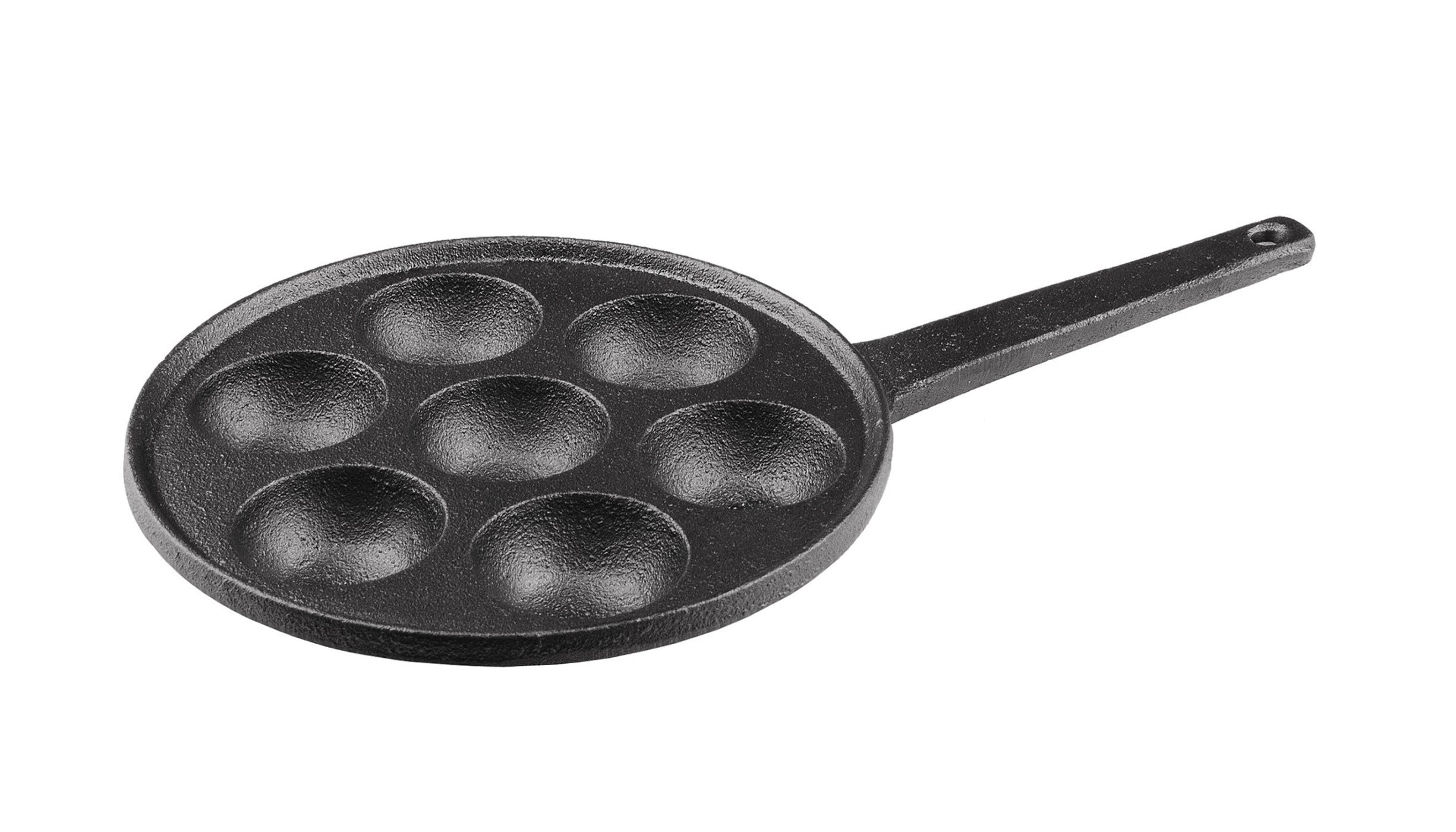 Bigdean Poffertjespfanne Pfortchenpfanne Aus Gusseisen 7 Augen Pro Auge O 5 5 Cm Pfanne Fur Pancakes Schnecken Fortchen Takoyaki Aebleskiver Mit Stielgriff 1 Tlg Online Kaufen Otto