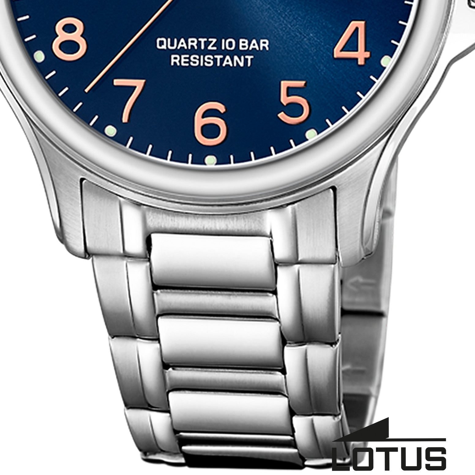 Lotus Quarzuhr Lotus Herrenuhr Excellent Armbanduhr, (Analoguhr), Herren Armbanduhr rund, groß (ca. 40mm), Edelstahl, Luxus