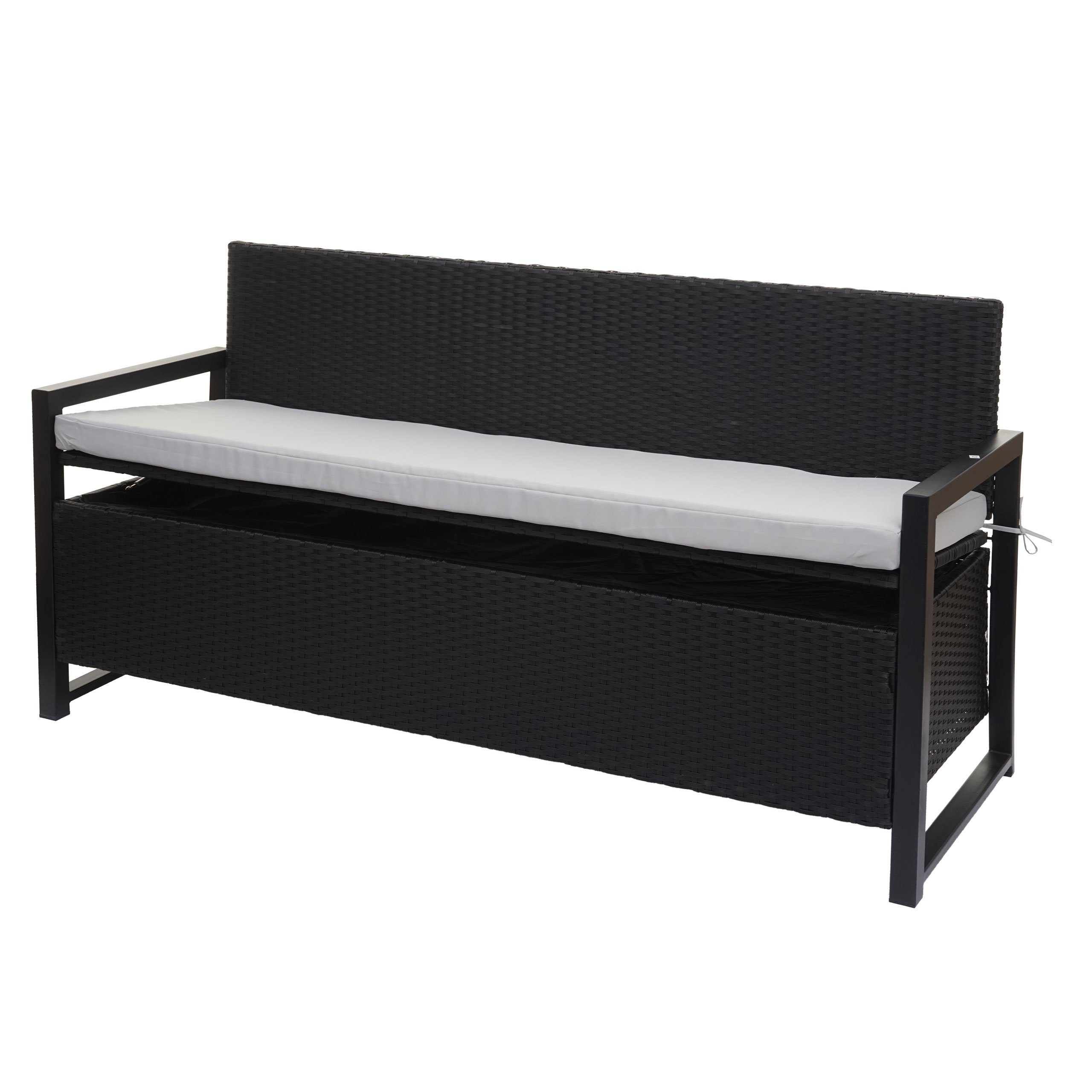 MCW Sitzbank MCW-F39-3, Staufach inkl. wasserabweisendem Bezug, Kissenbezug mit Reißverschluss