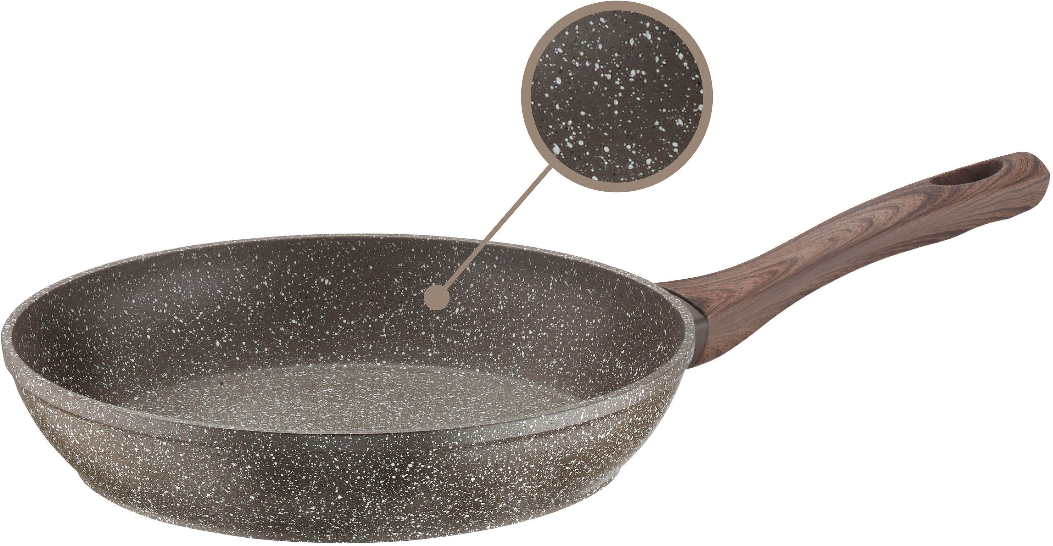 PINTINOX Bratpfanne Chalet, Aluminium, Stein-Optik, Induktionsgeeignet