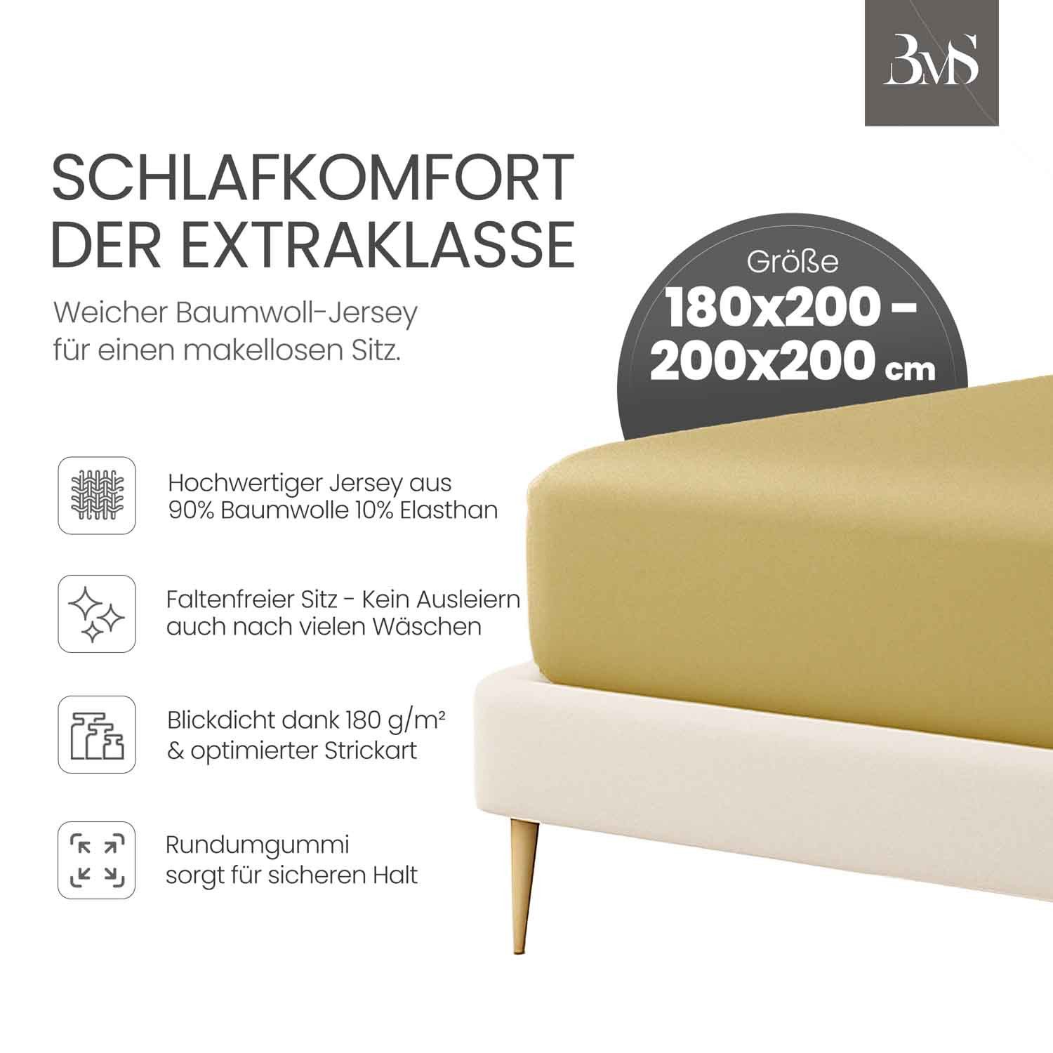 BETTWAESCHE-MIT-STIL Spannbettlaken Jersey Spannbettlaken, Matratzenhöhe bi günstig online kaufen