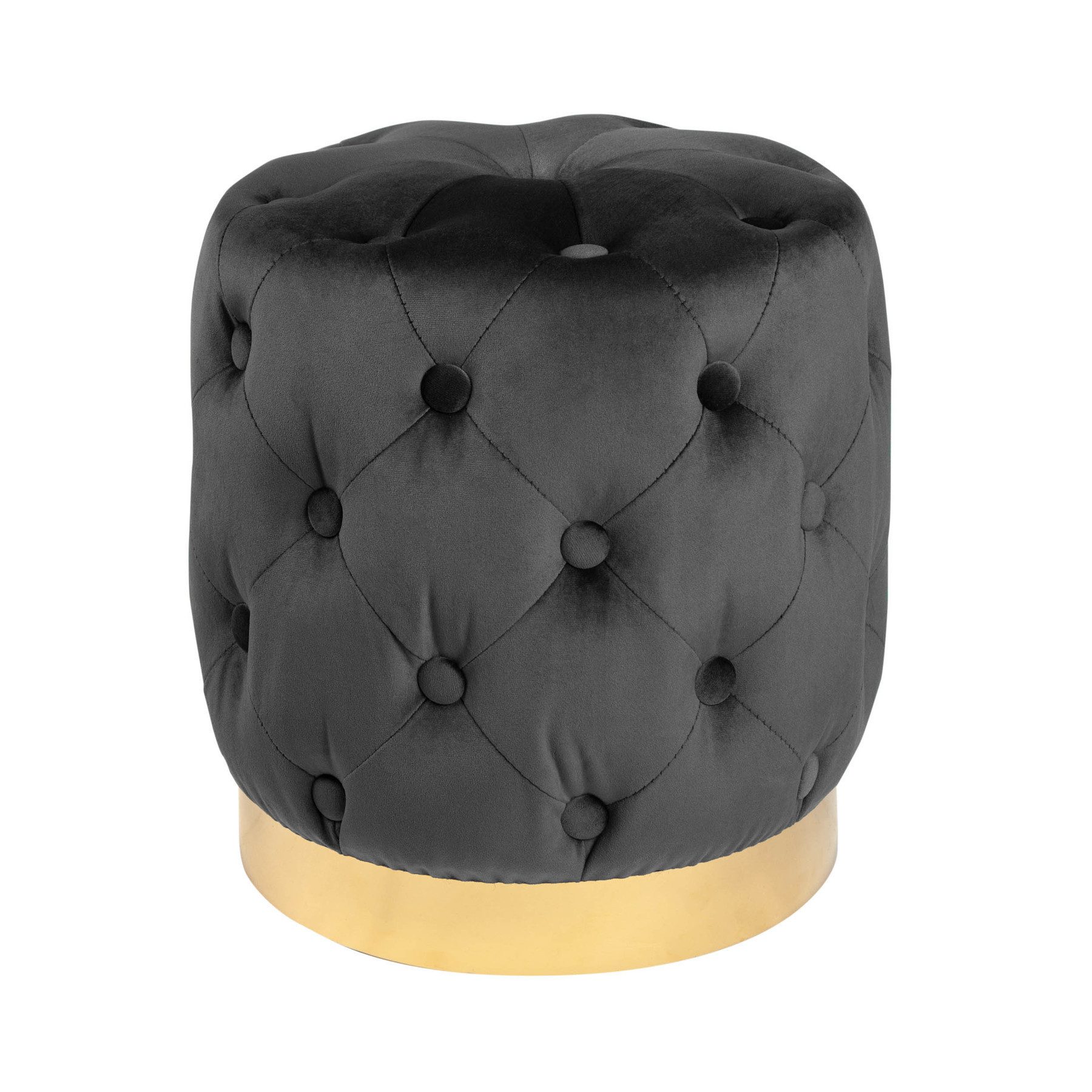 riess-ambiente Sitzhocker MODERN BAROCK 37cm schwarz günstig online kaufen