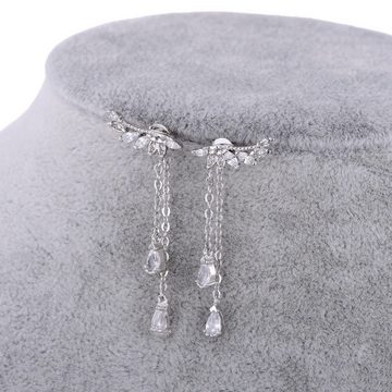 Fivejoy Paar Ohrstecker 925 Sterling Silber Kristall Ohrringe für Frauen, Tropfen Ohrringe (2-tlg), Kann zu jedem Outfit getragen werden