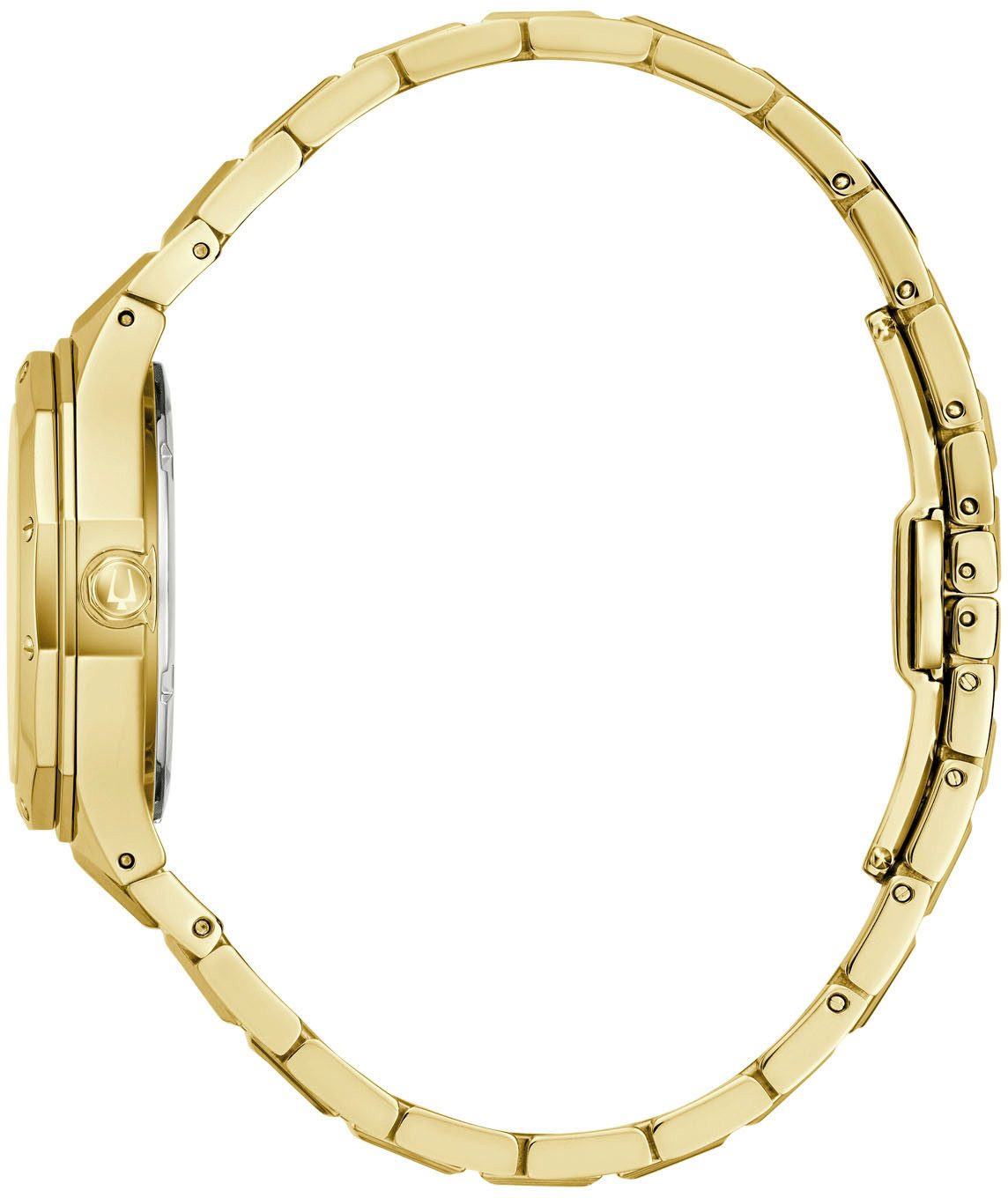 Bulova Quarzuhr 97M119, Armbanduhr, Damenuhr, Edelstahlarmband, analog, Tag