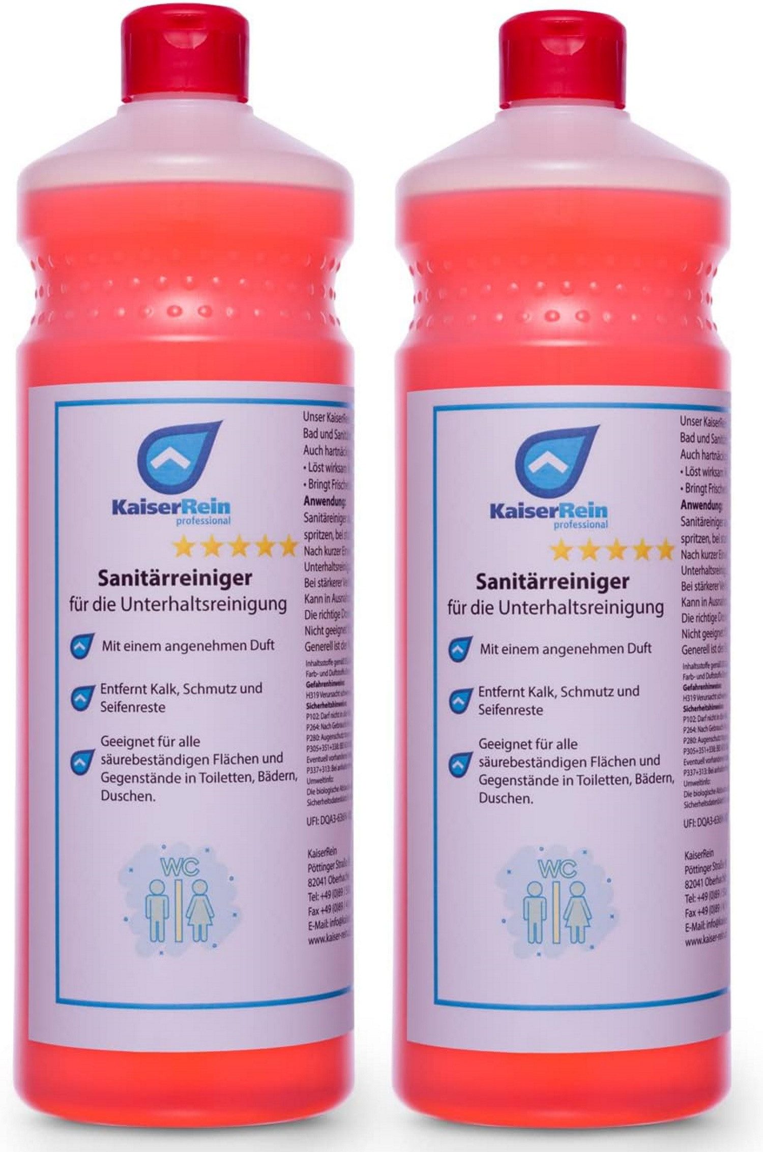 KaiserRein WC Reiniger und Sanitärreiniger WC-Reiniger (Stark gegen Kalk, Für WC und Bad geeignet)