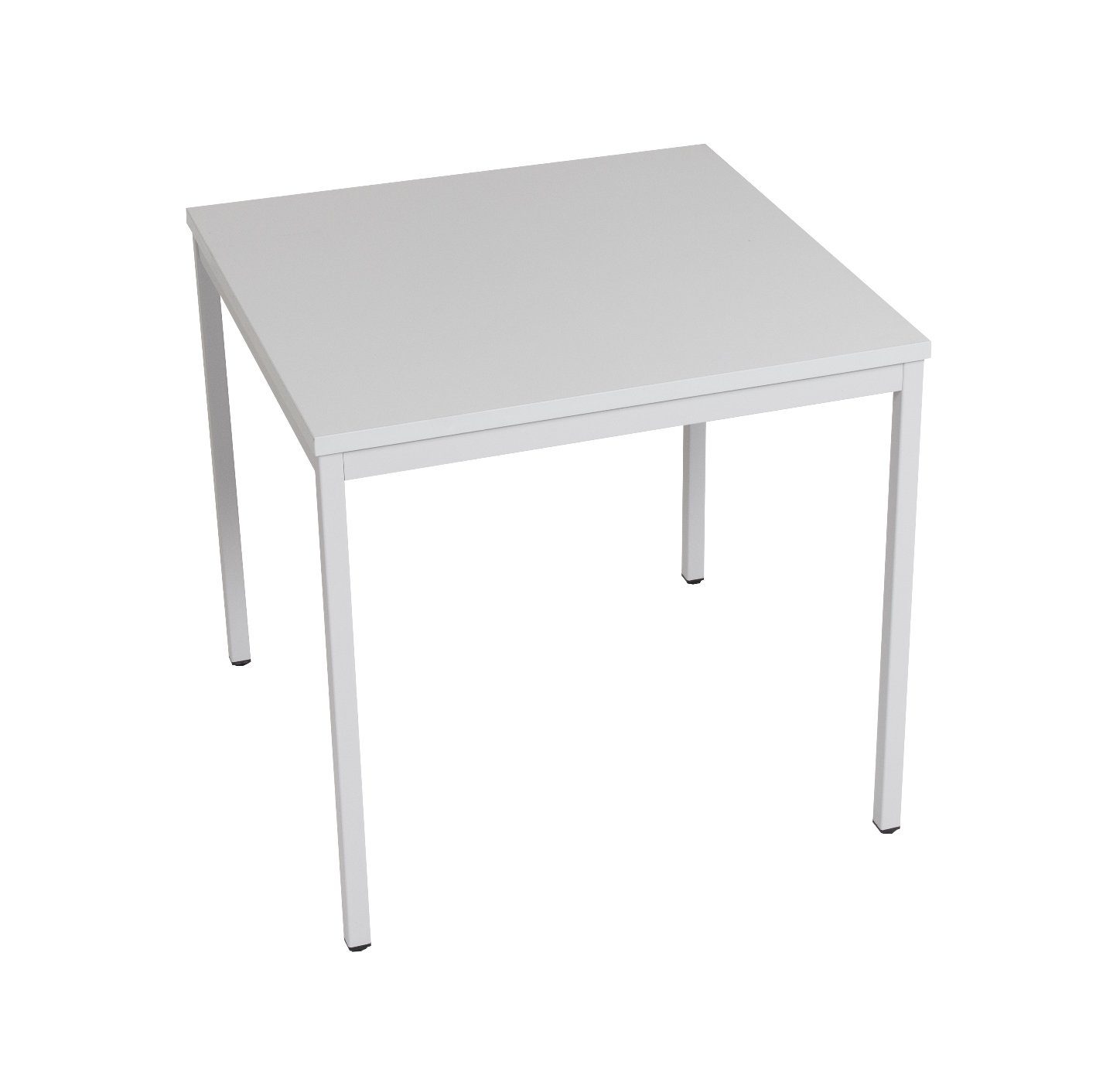 Furni24 Schreibtisch Mehrzwecktisch 80 x 80 cm grau, TÜV/GS geprüft - einfache Montage - sehr stabil