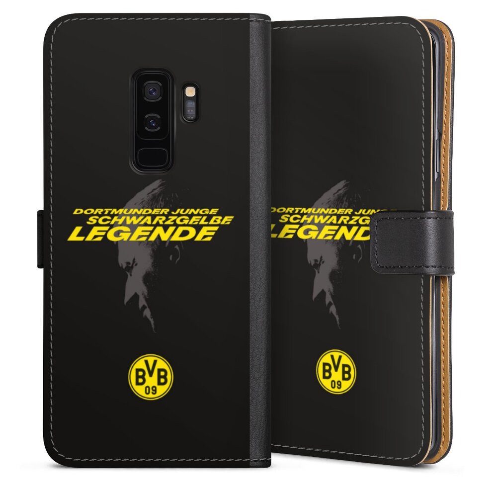 DeinDesign Handyhülle Marco Reus Borussia Dortmund BVB Danke Marco Schwarzgelbe Legende, Samsung Galaxy S9 Plus Hülle Handy Flip Case Wallet Cover