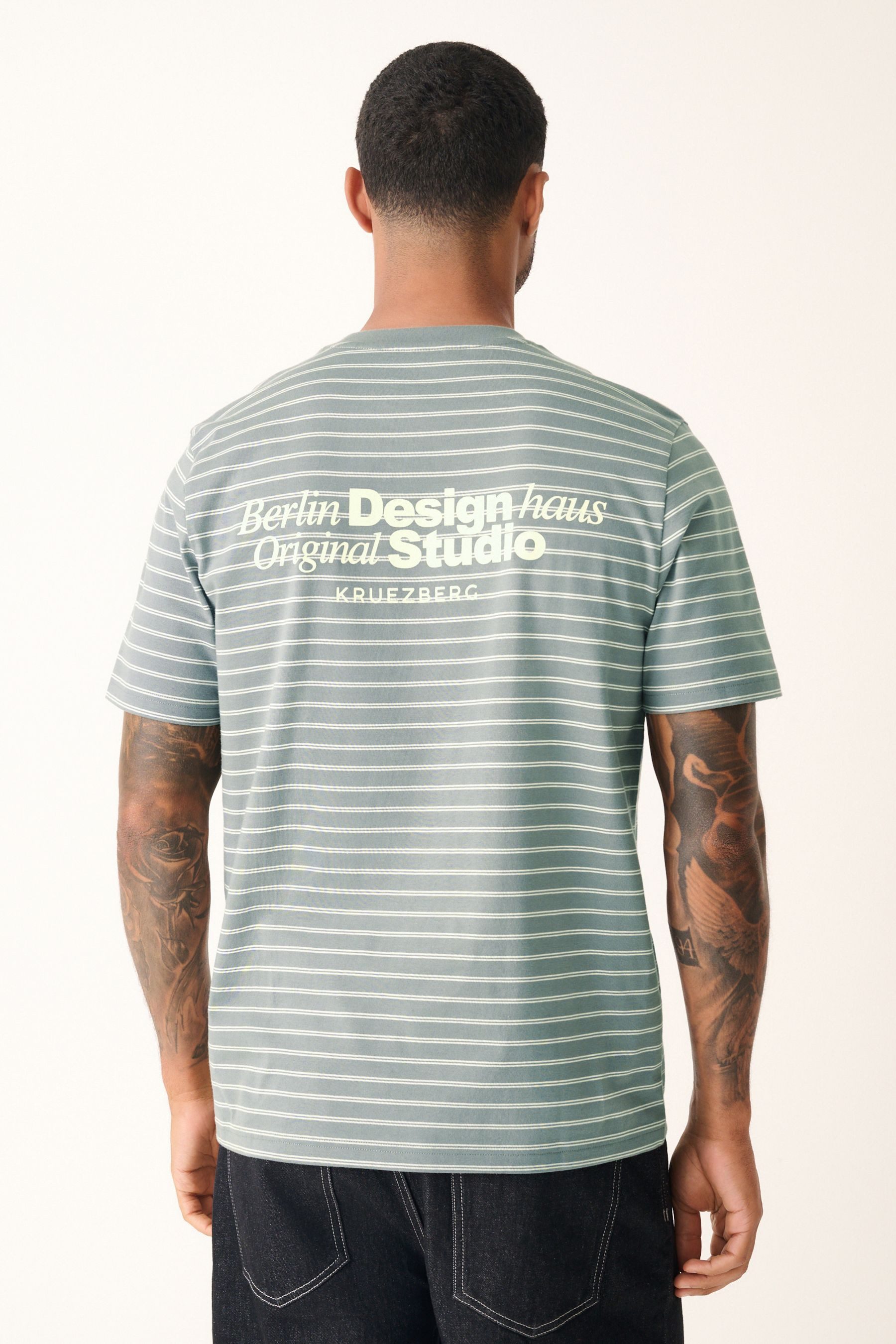 Next T-Shirt Gestreiftes T-Shirt 100 % Baumwolle günstig online kaufen