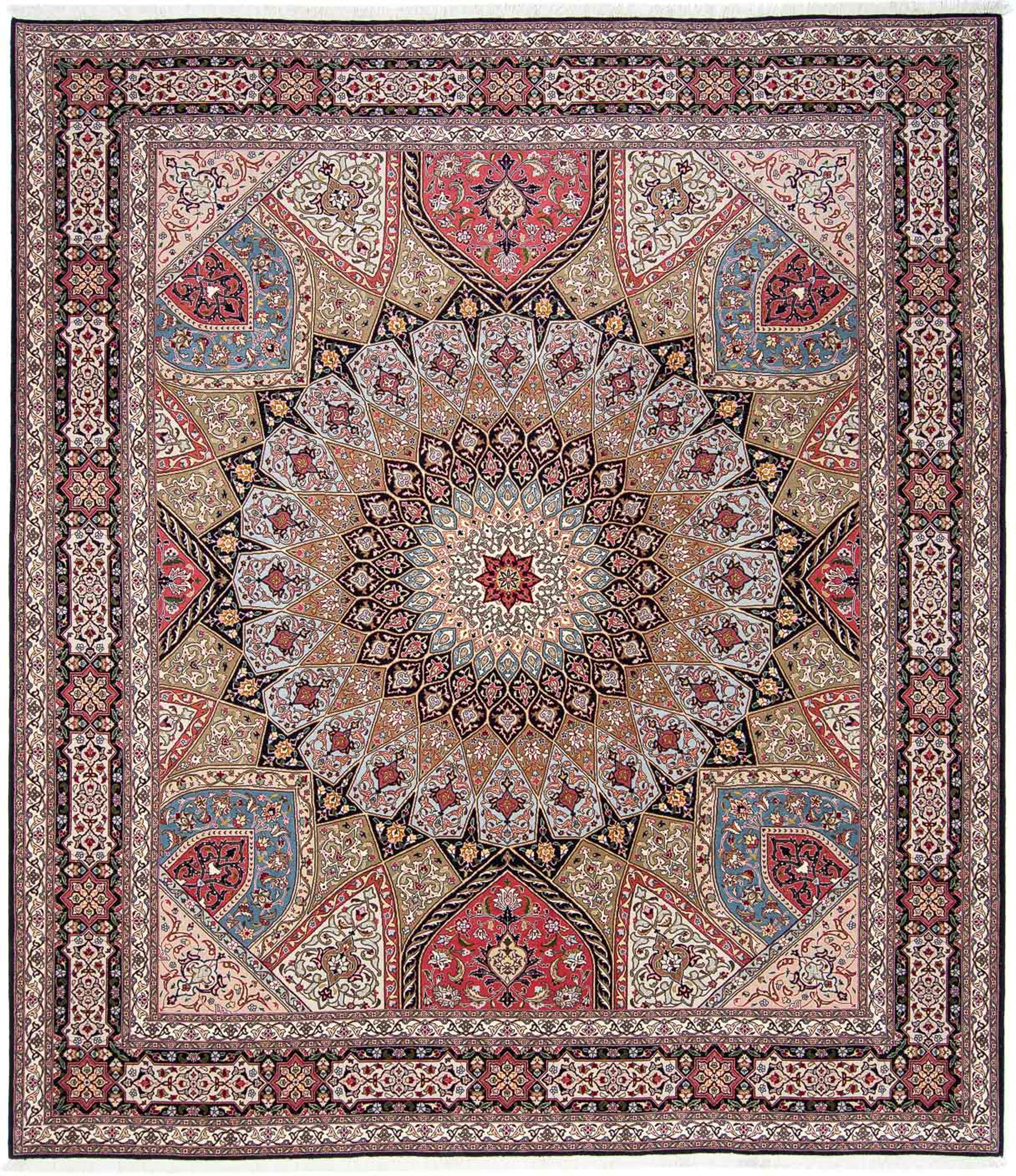 Orientteppich Perser - Täbriz - x Wohnzimmer, 7 - - Handgeknüpft, mehrfarbig, morgenland, Einzelstück cm 253 rechteckig, 297 mit Royal Zertifikat Höhe: mm